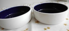 2 Stück Trixi Hunde Katzen Wasserschale Futternapf Keramik blau weiß Neuware