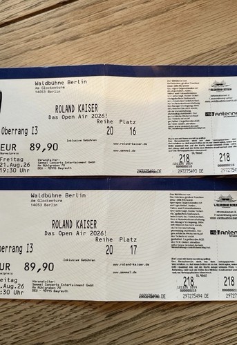 Zwei konzertkarten roland - zwei,