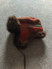 Stetson Biberfell Wintermütze  Fliegermütze Caro Muster Gefüttert