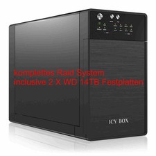 ICY BOX IB-RD3620SU3 2-Bay Raid JBOD 28TB SATA HDD USB 3.0 USB C