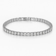 💎 Iced Out Tennisarmband  Zirkonia Länge -17 - 18-20 cm 925  Sterling Silber 💎