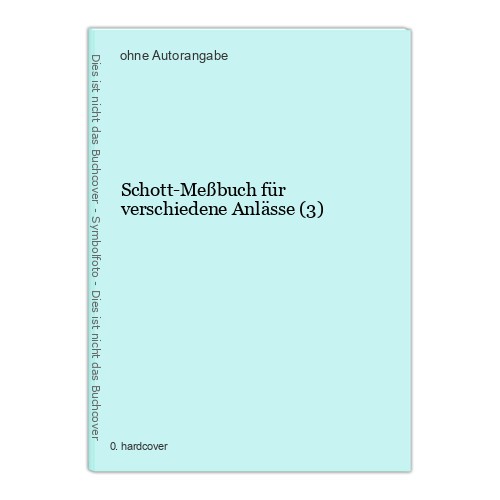 Schott meßbuch für - schott-meßbuch,