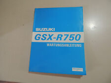 SUZUKI GSX R 750 SRAD 1996 Wartungs Reparatur  Werkstatthandbuch 
