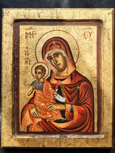 Griechische ikone maria mit - maria,