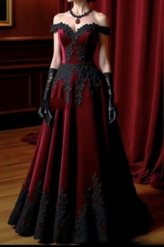 Gothic vintage abendkleid gr - ,