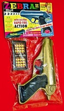 ZEBRA ERBSEN PISTOLE PELLET SHOOTER SET 1970er HONG KONG CHINA EINZINGER SEKIDEN