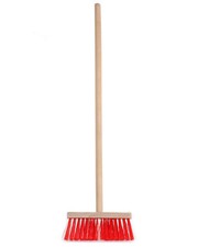 Ondis24 Kinderbesen Besen Kinder geschliffener Stiel Spielzeug Spielbesen rot