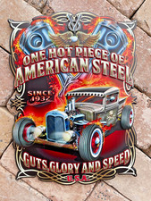 Blechschild american steel - steel, hot