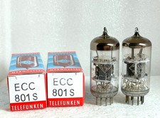 2 x  Röhre ECC801s  12AT7WA 6201 TELEFUNKEN Röhre matched pair