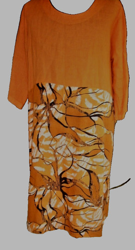 Leinen kleid 50 midi - gr.xl,