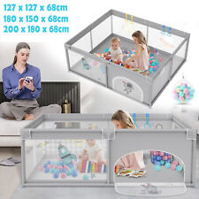Baby Laufstall Faltbar 127/180/200cm Krabbelgitter Schutzgitter mit Ozeanbälle