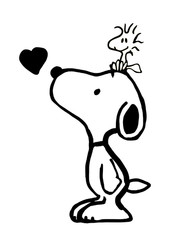 Snoopy Wood  Peanuts Aufkleber