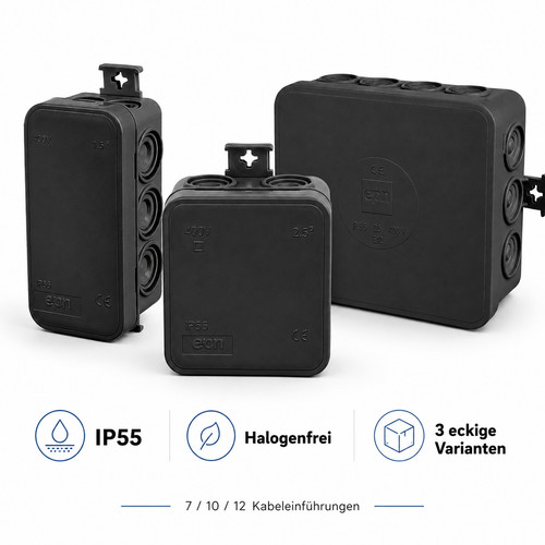 Abzweigdose schwarz ip55 - abzweigdose,