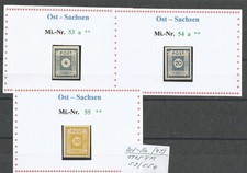 Ost-Sachs.:  FM Nr. 53 / 55  xx  mit konkr. Beschr.  auf Papier unter HAWID (43)