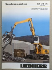 Liebherr LH 35 M Umschlagmaschine Umschlag Bagger Prospekt 