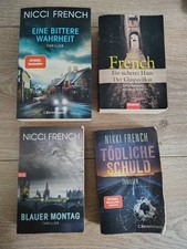 Nicci French 4 Bücher Blauer Montag,Bittere Wahrheit, Tödliche Schuld, ....