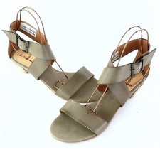 Sandalette Aus Leder taupe Gr