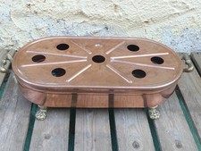 Rechaud Kupfer Warmhalteplatte Teekerze Messing-Tatzenfüße Frankreich