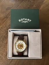 Rotary Mecanique Skelett Herren Uhr Automatik / Gold GS05035/03