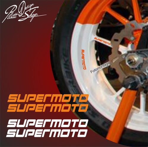 Supermoto aufkleber 10x1cm - supermoto,