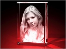 2D Glas Gravur Glasfoto Foto