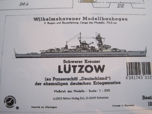 Lützow kreuzer - lützow,