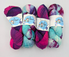 Handgefärbte Wolle 100g