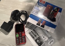 Telme C150 Mobilephones Handy mit Notruftaste Retro Tastenhandy Rot Senioren