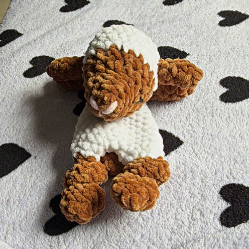 Lamm kuscheltier weiß - , weiß/braun