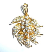 Anhänger 750 Gold Blatt Form