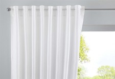 Schal Vorhang Schlaufen Cationic »JENA« Leinen Optik HxB 145x140 cm Weiß