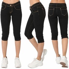 Damen Capri 3/4 Bemuda Jeans