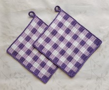 2 Stk Motivtopflappen gehäkelt,Handarbeit,Viereck,Geschenk,Deko,Party,Sommer