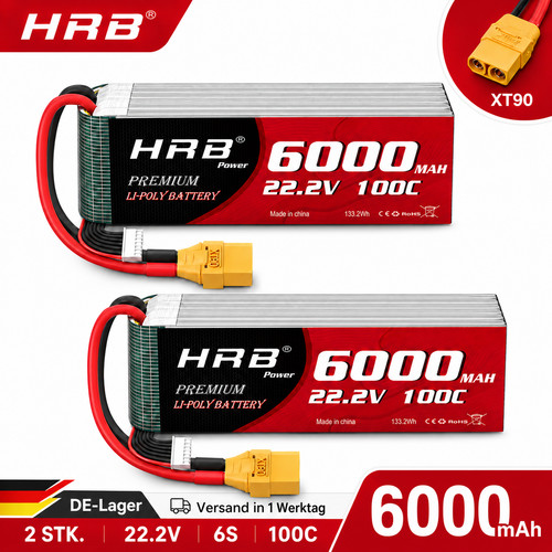 2pcs hrb 6000mah 6s - 2pcs,