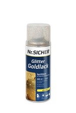 Nr.Sicher Glitter Gold Sprühlack 400ml Glänzend Effektlack Farbe Lack Spray