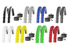 2 x Fahrradreifen 20"/24"26" MTB K-829 Drahtreifen 2x Fahrradschläuche AV 1 Paar