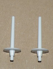 2 Stück Nähmaschinen, Garnrollenhalter- Stifte, Kunsstoff weiss, GS-8