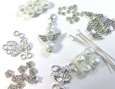 50 Schutzengel weiß Perlen