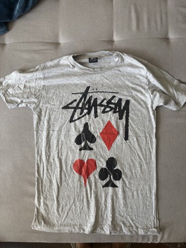 Stüssy herren shirt - t-shirt, grau