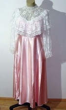 Satin Glänzendes Pinkes Kleid