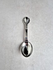 830 Silber Löffel - Design Evald Nielsen No. 3 1927 / Hammerschlag - Gerhard