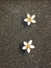 Blütenohrstecker 925Sterlingsilber  mit rosanem Emaille