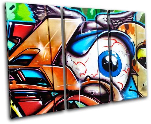 Eyeball urban graffiti murial - eyeball,