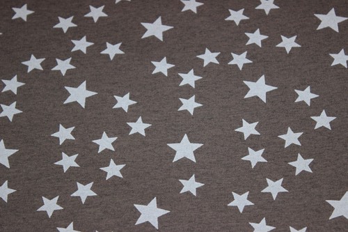Lillestoff jersey stars - jersey, taupe