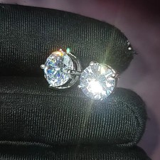 3 Ct Round Cut White Lab Grown