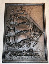 Gussbild Gusseisen Relief Bild Gorch Fock 20,5 x 29,5cm