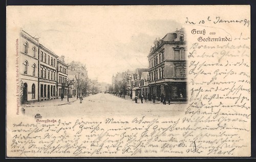 Geestemünde georgstraße - ak, geestemünde,