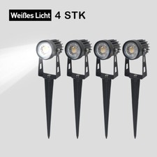 2/4STK Bodenleuchte Bodenstrahler LED 5W Außen-Beleuchtung IP65 Rund Beleuchtung