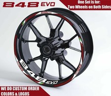 DUCATI 848 Evo Felgenaufkleber Felgenaufkleber Set, Supersport Panigale Monster