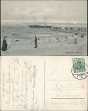 Ansichtskarte Travemünde-Lübeck Seebrücke - Dampfer 1910